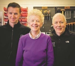 Maxton founder Ron Williams (right) is still closely involved in the design of new suspension systems.