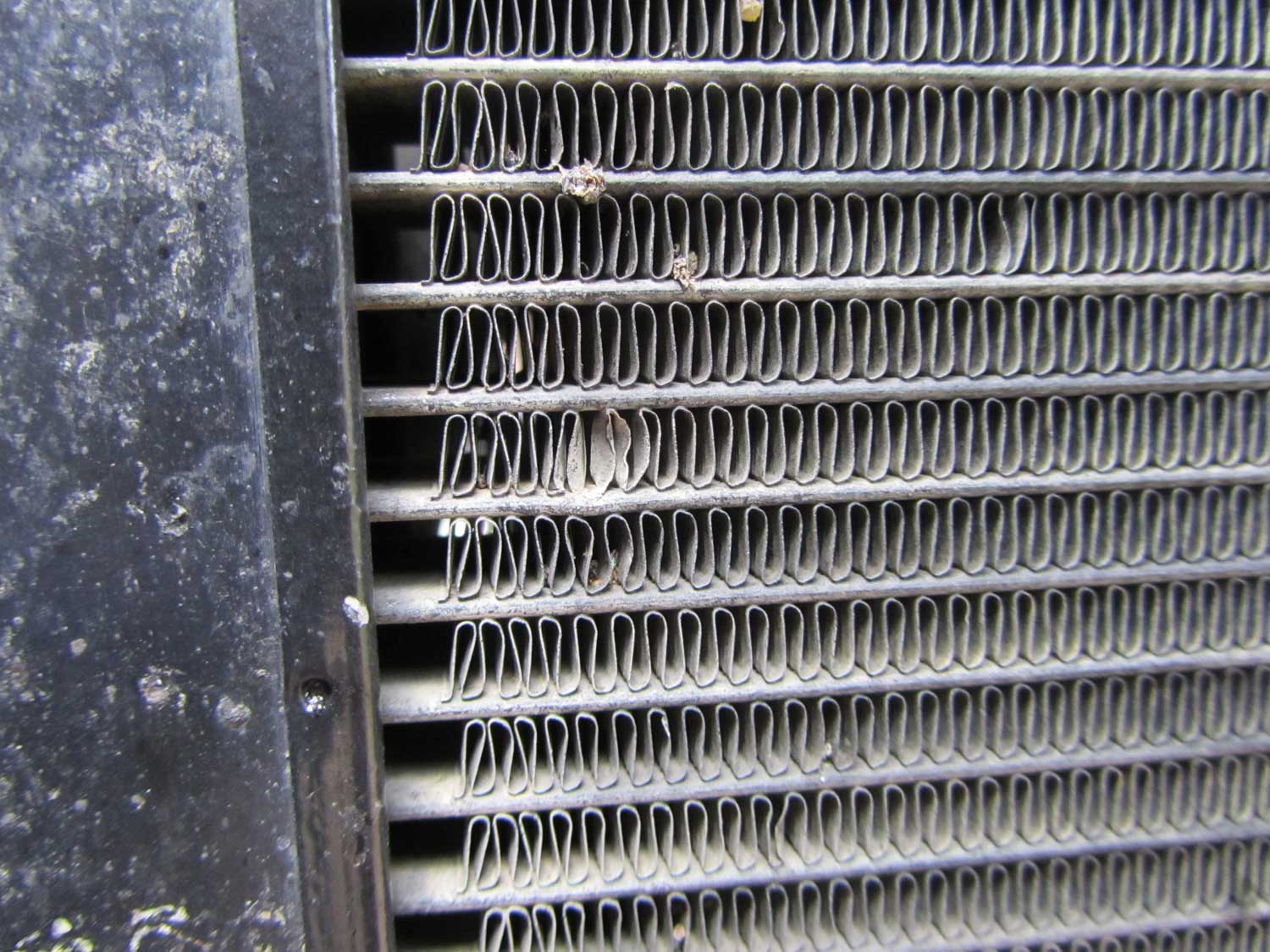 Damage that occurred before fitting the R&G radiator guard