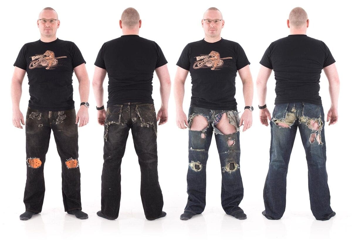 Beskæftiget der at retfærdiggøre The motorcycle jeans destruction test | MoreBikes