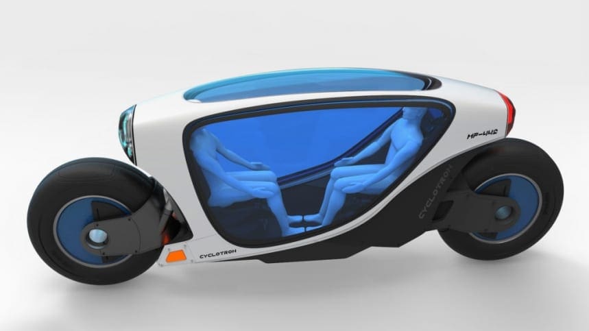 Cyclotron self-driving motorcycle