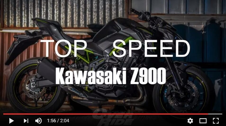 Video Kawasaki Z900 top speed run