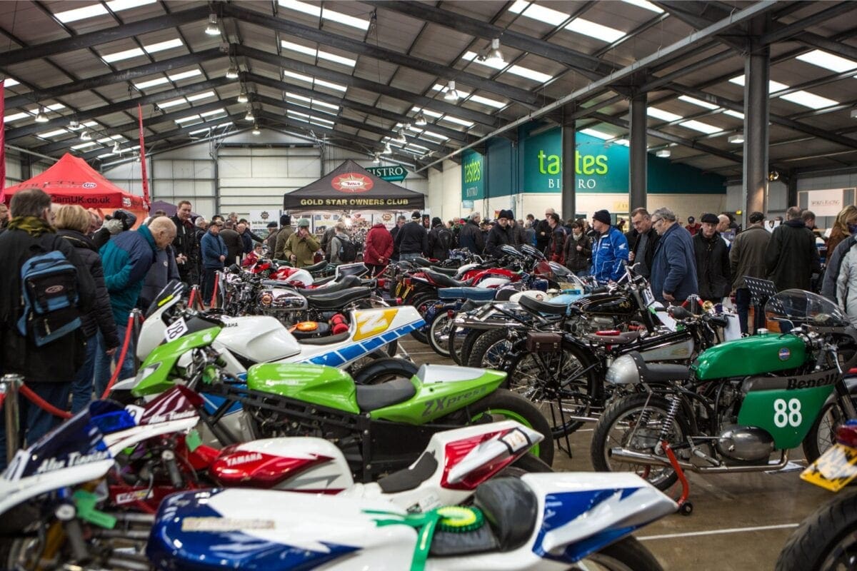 THIS WEEKEND: Pierfrancesco Chili, Guy Martin’s 1500cc Suzuki, Workshop Wisdom and Moto Gymkhana at the Newark Classic Bike Show.  