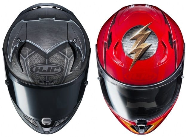 NEW GEAR: Superhero Safety. HJC's Batman and The Flash helmets. | MoreBikes
