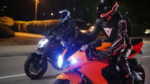 Lightmode Helmnachruestsets used on bikes