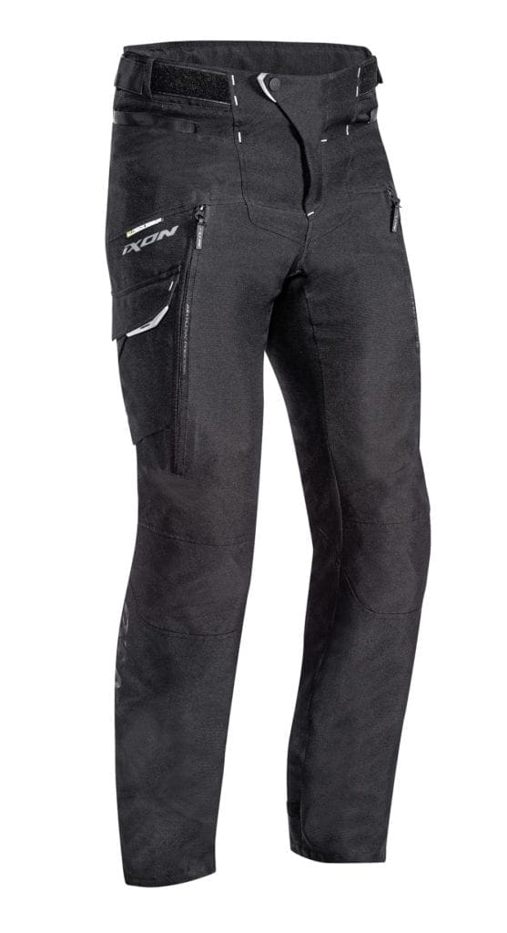 Front view of the Ixon Sicilia motorcycle winter trousers.