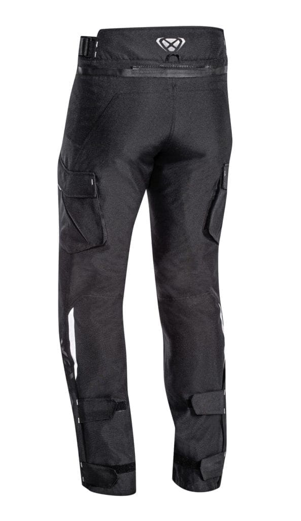 Rear view of the Ixon Sicilia motorcycle winter trousers.
