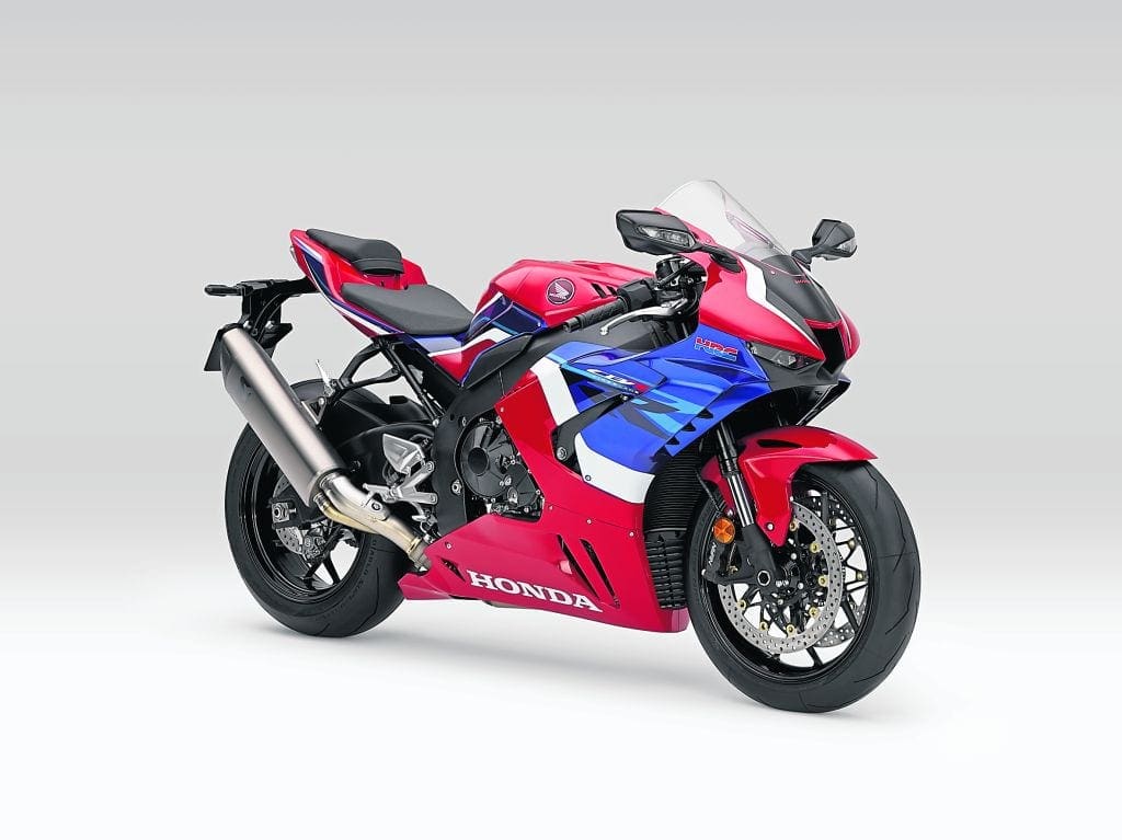 It's a meaty end can on the new Fireblade motorcycle.
