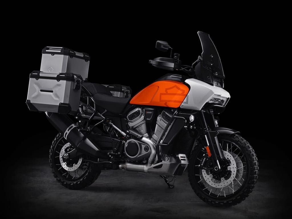 The Pan America is available in this not-subtle orange and grey colourscheme.