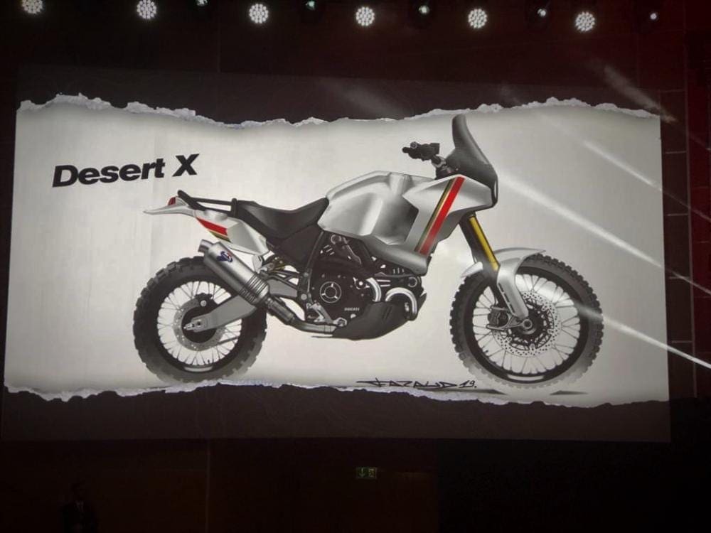 This is how the Desert X was announced to the world at the Ducati World Premier event which was streamed live on MoreBikes last month.