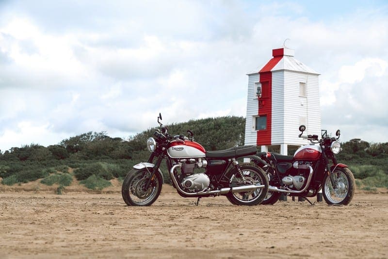 The two Bud Ekin tribute editions of the Bonnevilles for 2020.