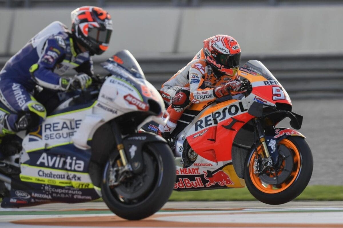 Marquez takes the win at the 2019 Valencia GP.