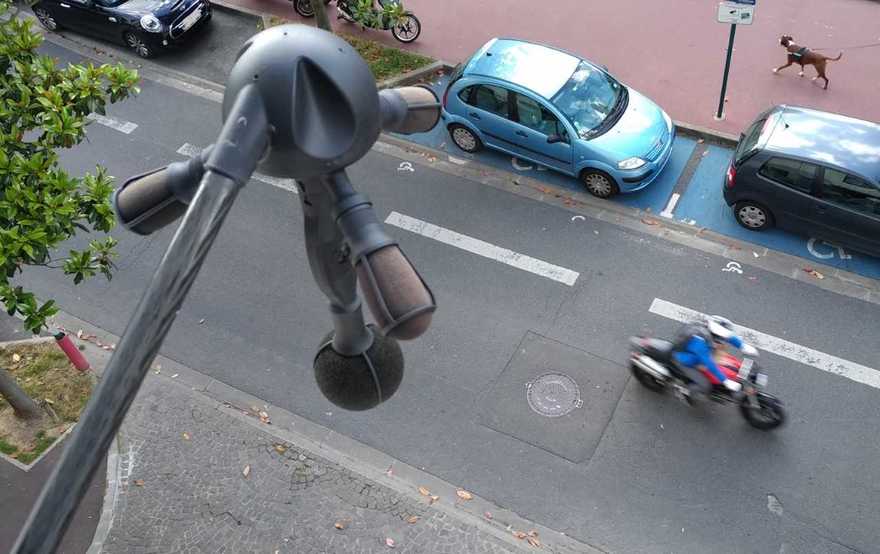 This is the Medusa – and that’s a motorcycle going by that the Medusa is listening to very carefully indeed…