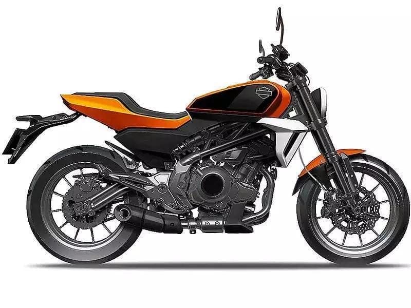 Harley-Davidson HD350 drawing