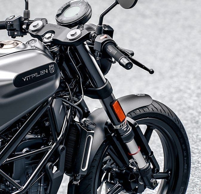 There's a lot of nice styling touches to the quarter-litre Husky when you get up close.