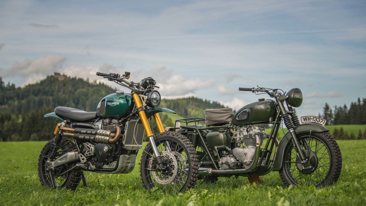 Triumph TR6 and Triumph Scrambler 1200XE from Guy Martin's Great Escape