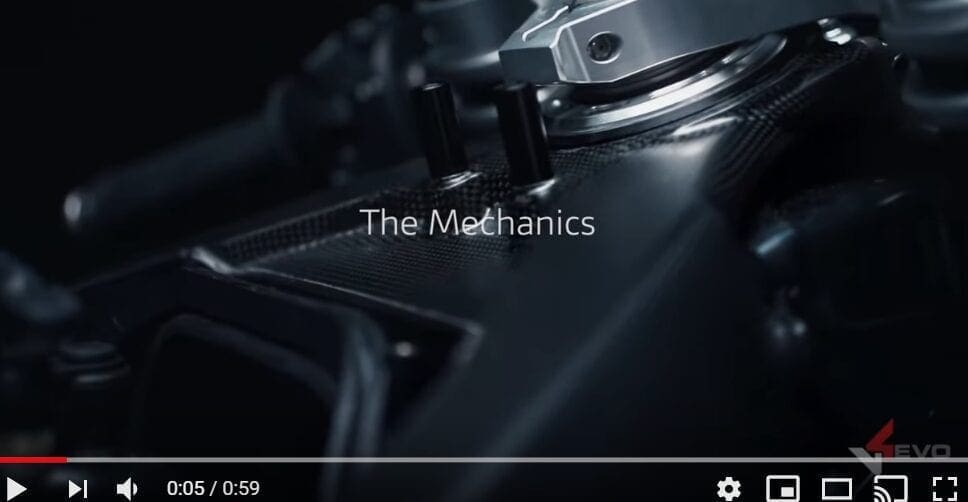 You can clearly see the carbon frame in close-up detail for this Ducati Superleggera video. 