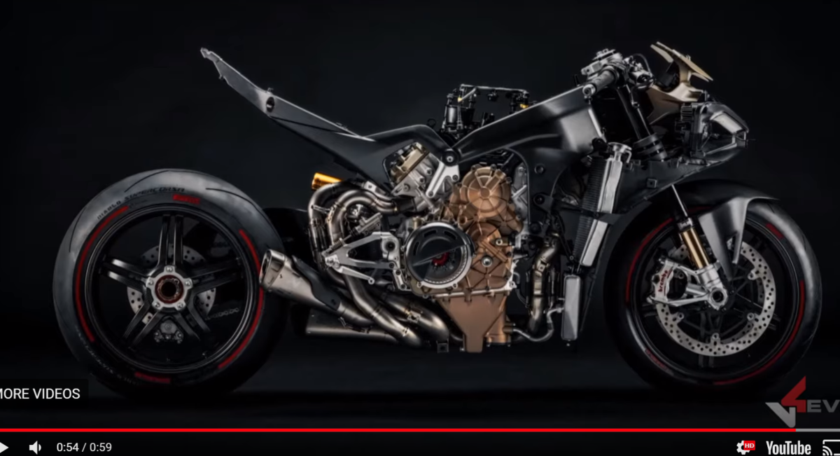 The entire bike is shown in the video, without clothes.