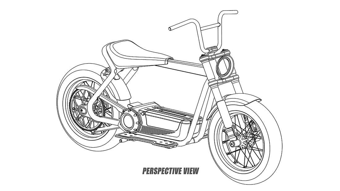 Not what your average motorcycle rider might think of if you asked them what the next electric Harley is going to look like... but this is the City Speedster patent.
