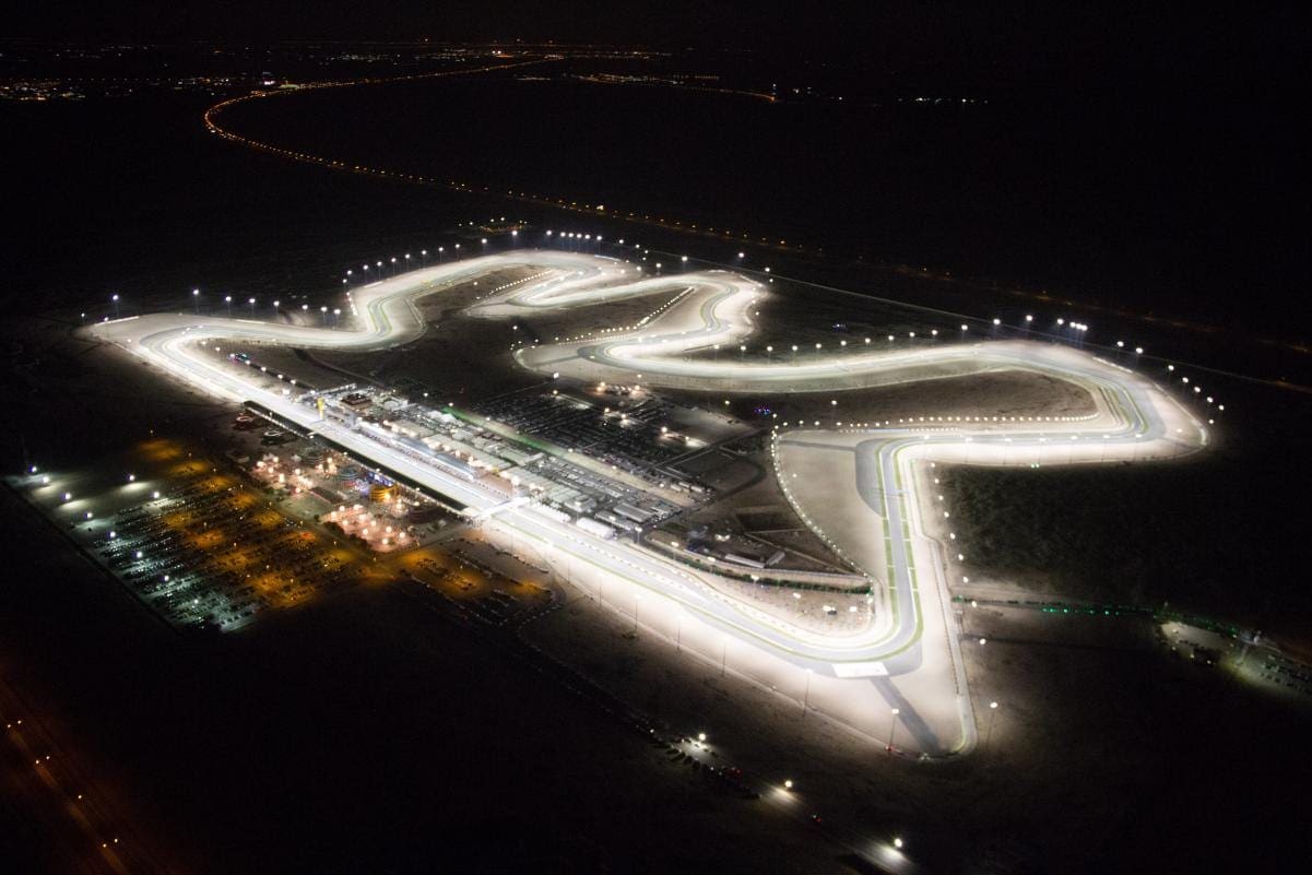 The lights will still be on, but it won't look anything like as impressive as this from now on at Qatar in MotoGP.