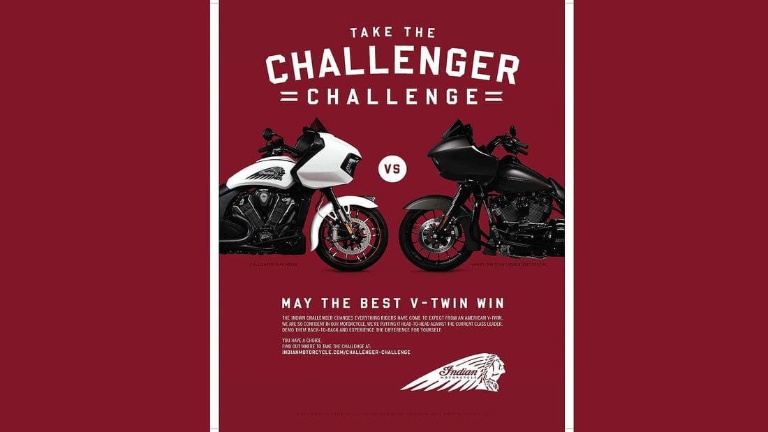 Sparks fly! Harley-Davidson and Indian Motorcycles go to war. Sort of.
