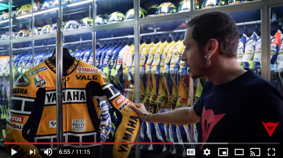 Valentino Rossi picks out some of his favourite riding kit from his racing career in episode three of his video series, which you can watch below.