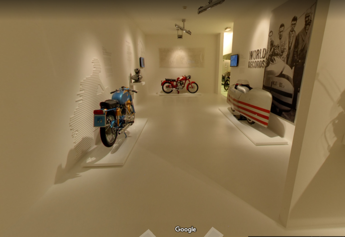 YOU can explore the Ducati, BMW and Harley Davidson museums from the comfort of your sofa. 