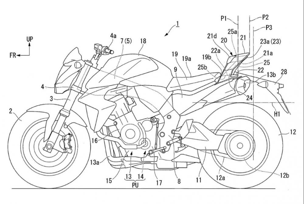 Honda files PATENT for rear unit SPOILER to improve aerodynamics.