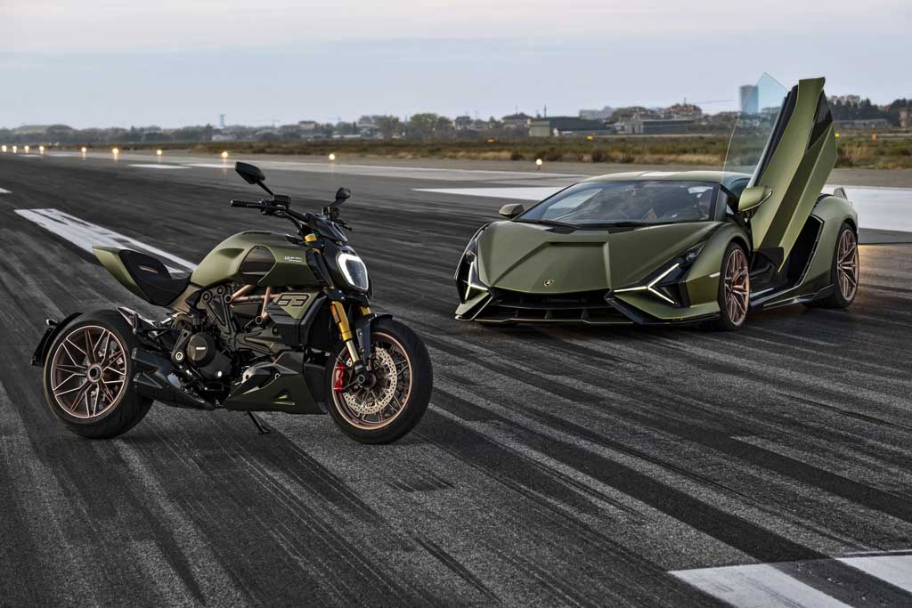 Ducati Diavel 1260 with Lamborghini Sián FKP 37 