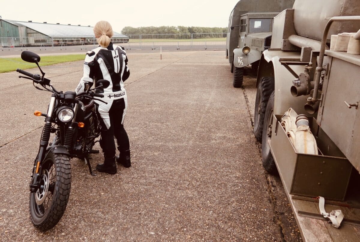 Serena at the WWII Heritage museum at East Kirkby