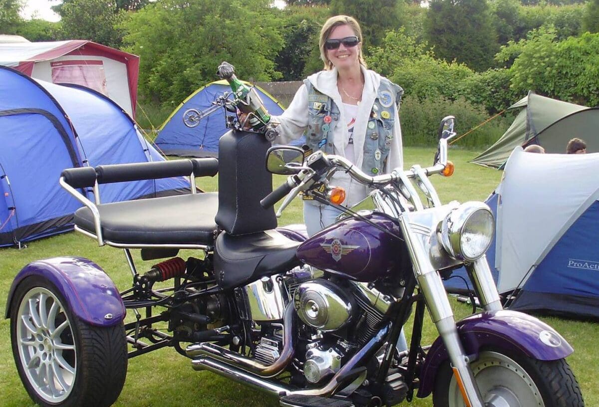 Diane Charlton and her Harley Trike for Ladies Who Ridee