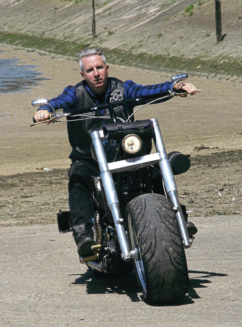 Tony on the bike.