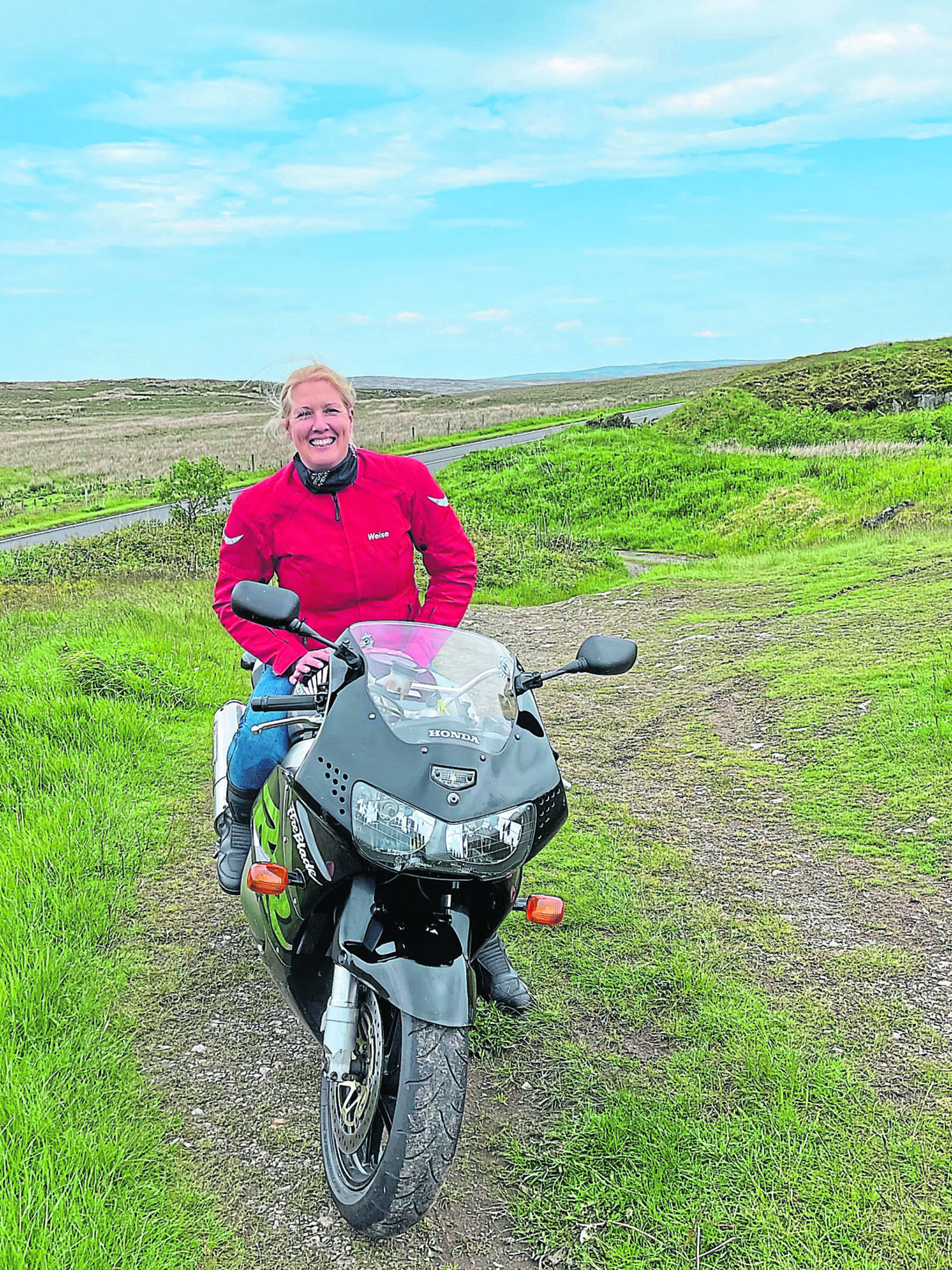 Maja and the 1998 Honda Fireblade