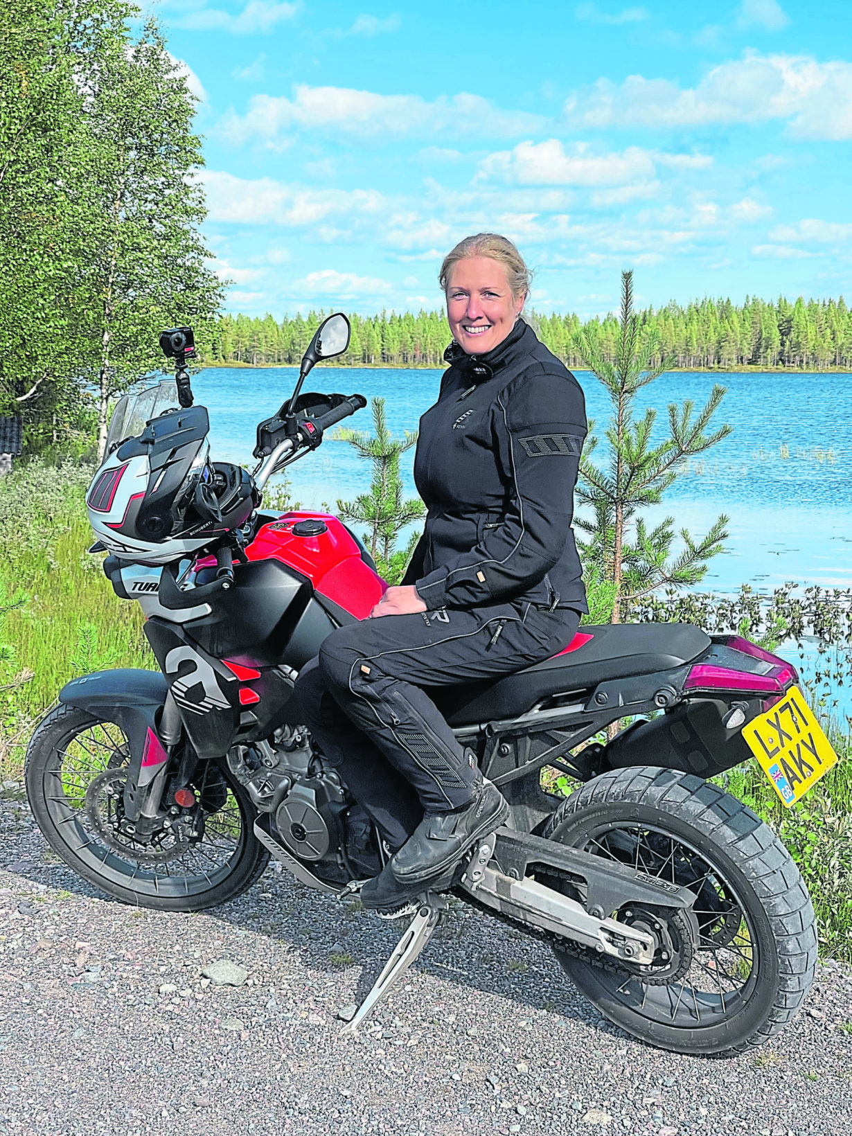 Maja and the Aprilia Tuareg