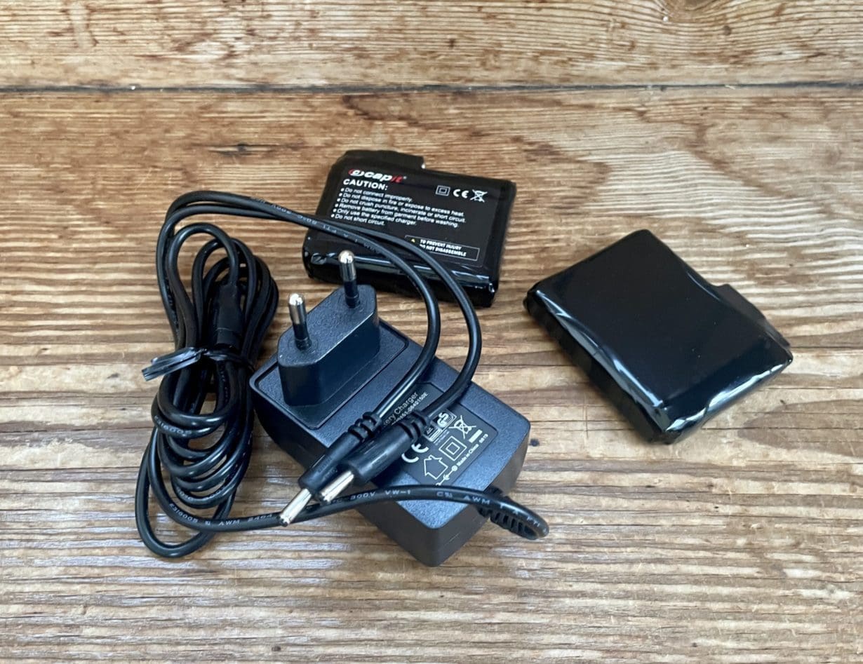 The batteries and charger